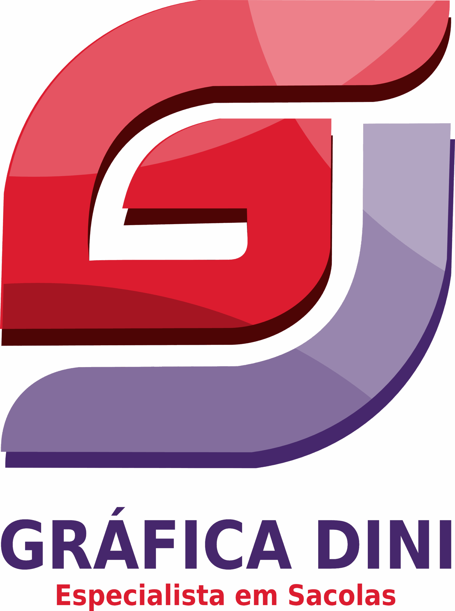 logo grafica dini vertical roxo