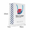 Sacola de papel personalizada 16x23x07