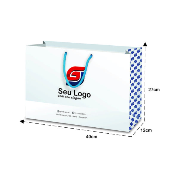 Formato Sacola de papel personalizada